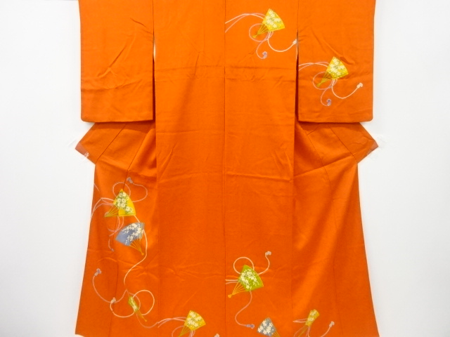 リサイクル　扇面に花模様訪問着